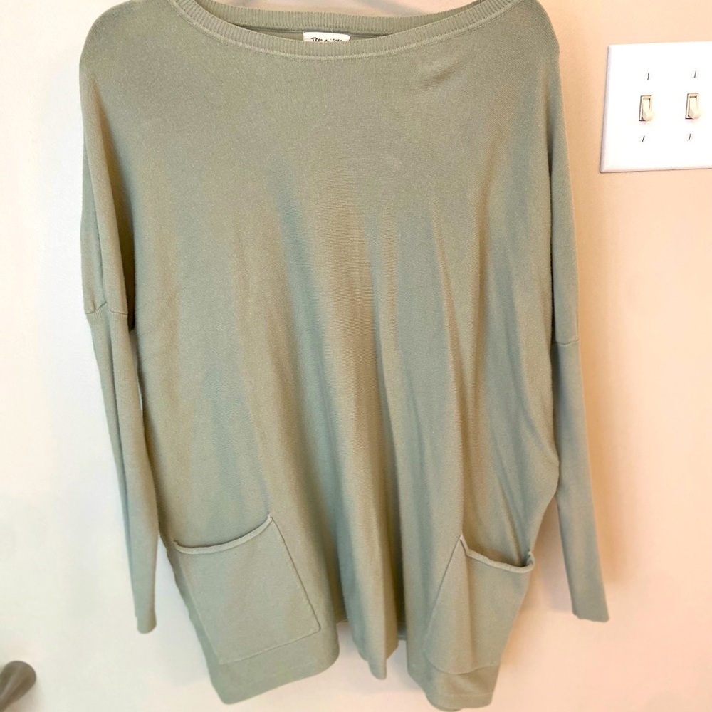 Light Sage Green Oversized Tunic